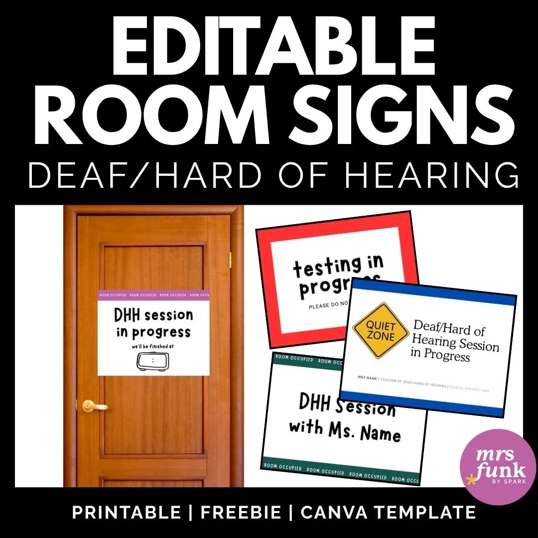 Editable DHH Room/Door Signs