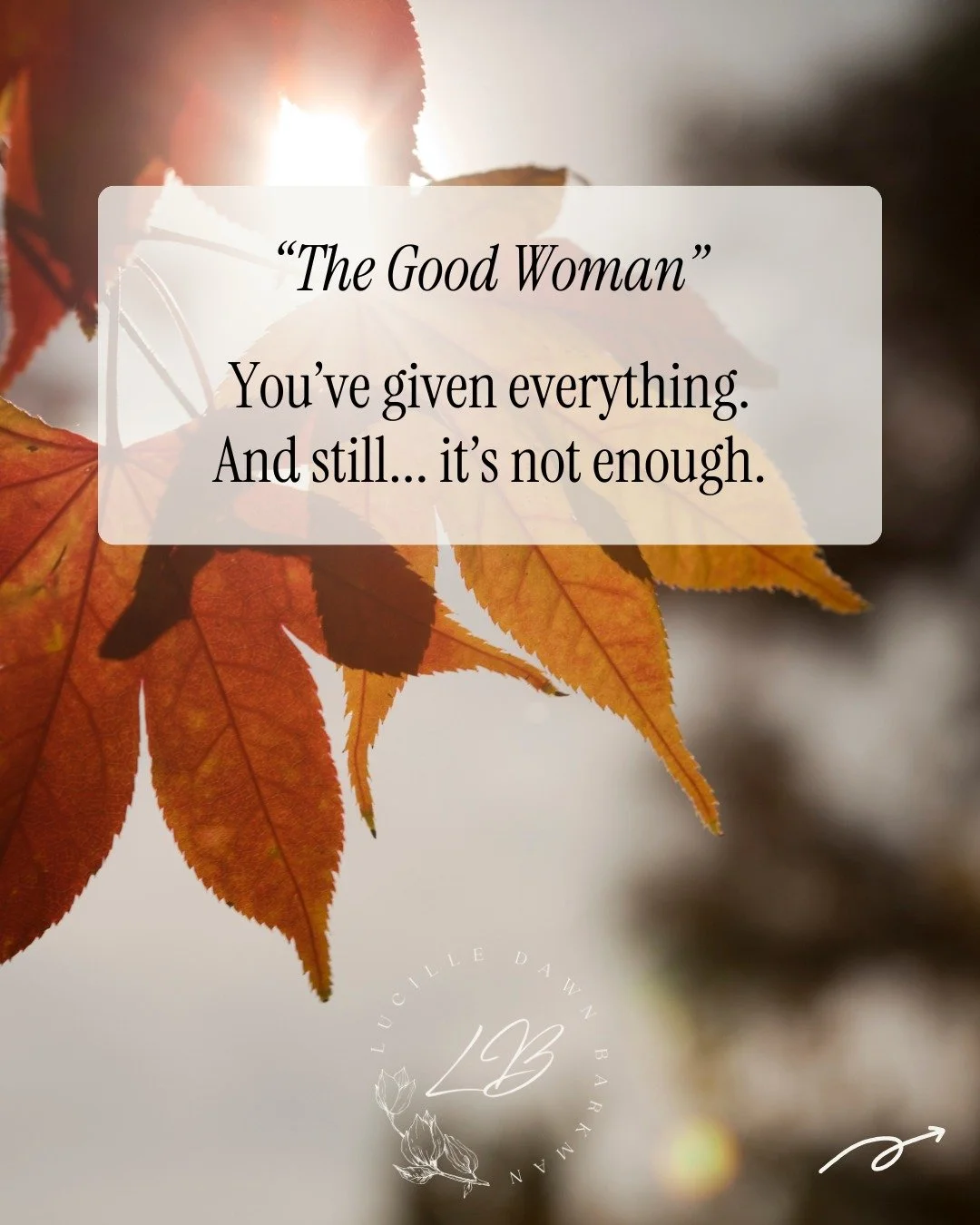 You&rsquo;ve pushed past your limits for too long.
You've silenced your needs, your voice, your body &mdash; all to be the &ldquo;good woman&rdquo; they told you to be. The one who doesn&rsquo;t question. The one who doesn&rsquo;t speak up. The one w