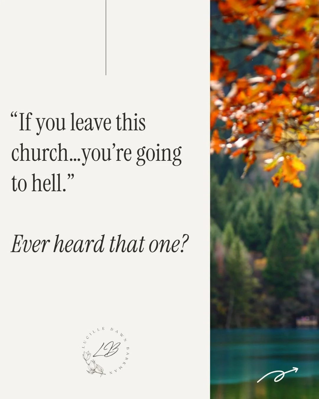 There comes a moment when fear stops working.
When silence becomes heavier than truth.
When shame no longer feels holy.
That moment is sacred.
For anyone untangling their worth from conditional religion &mdash;
I see you.
Your story isn&rsquo;t over.