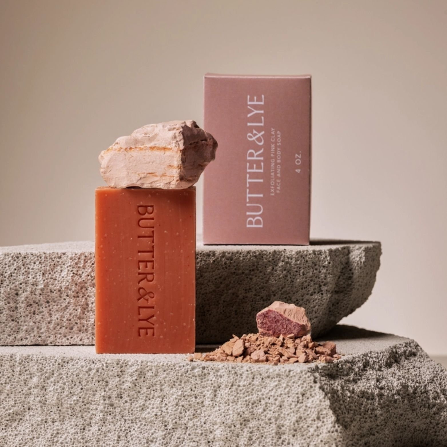 Exfoliating Pink Clay Face and Body Soap