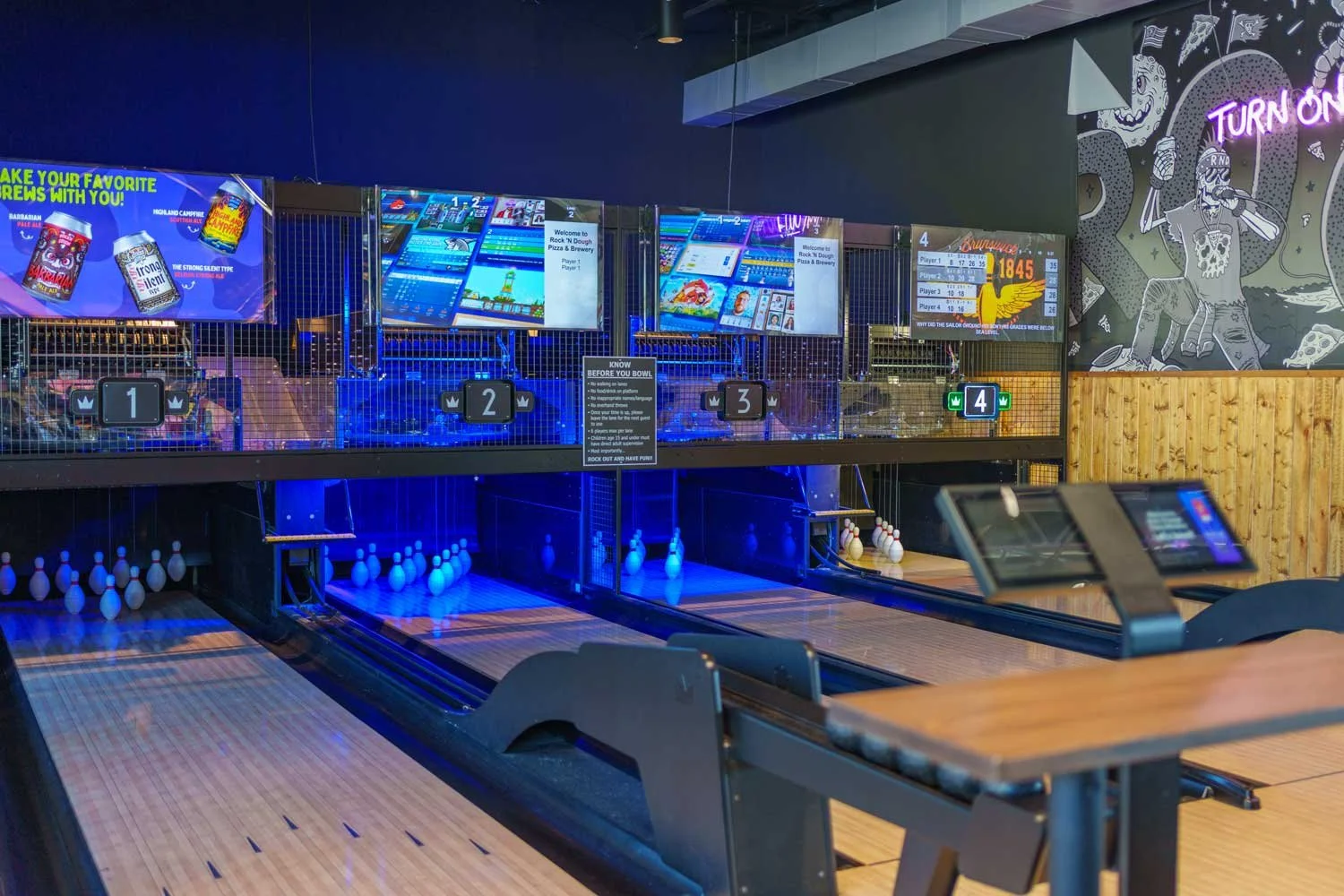 TV installations at Rock N Dough Pizza