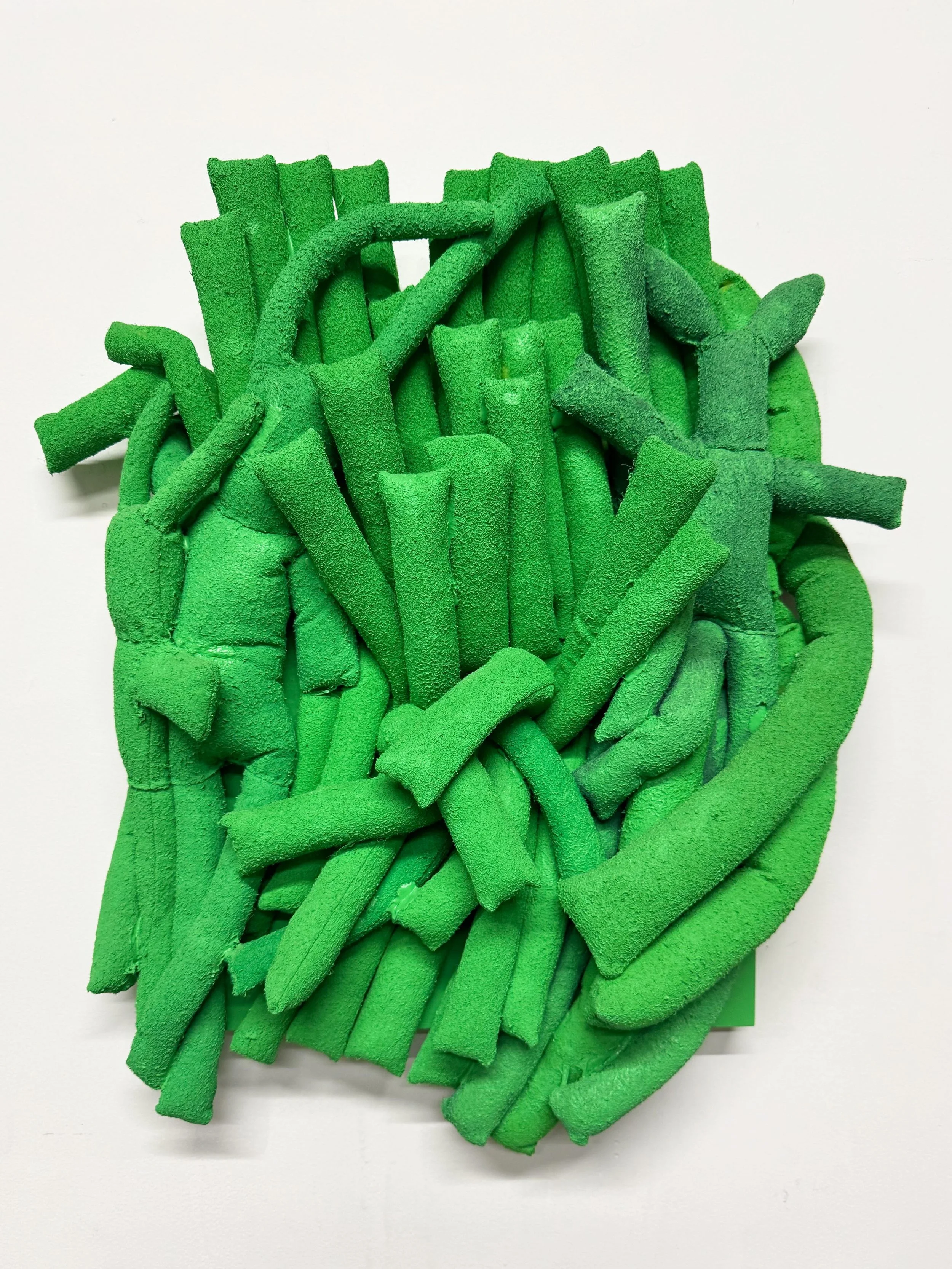 Outstanding artworks at Reveal-Reveal.
This one by Adrian Culverson (@aculverson)
Tab, 2025 // Fabric, paint &amp; wood

Opens tomorrow at @shattogallery June 6, 2:30-5:30pm
Curated by @alliedspecialprojects x @aftertimegallery