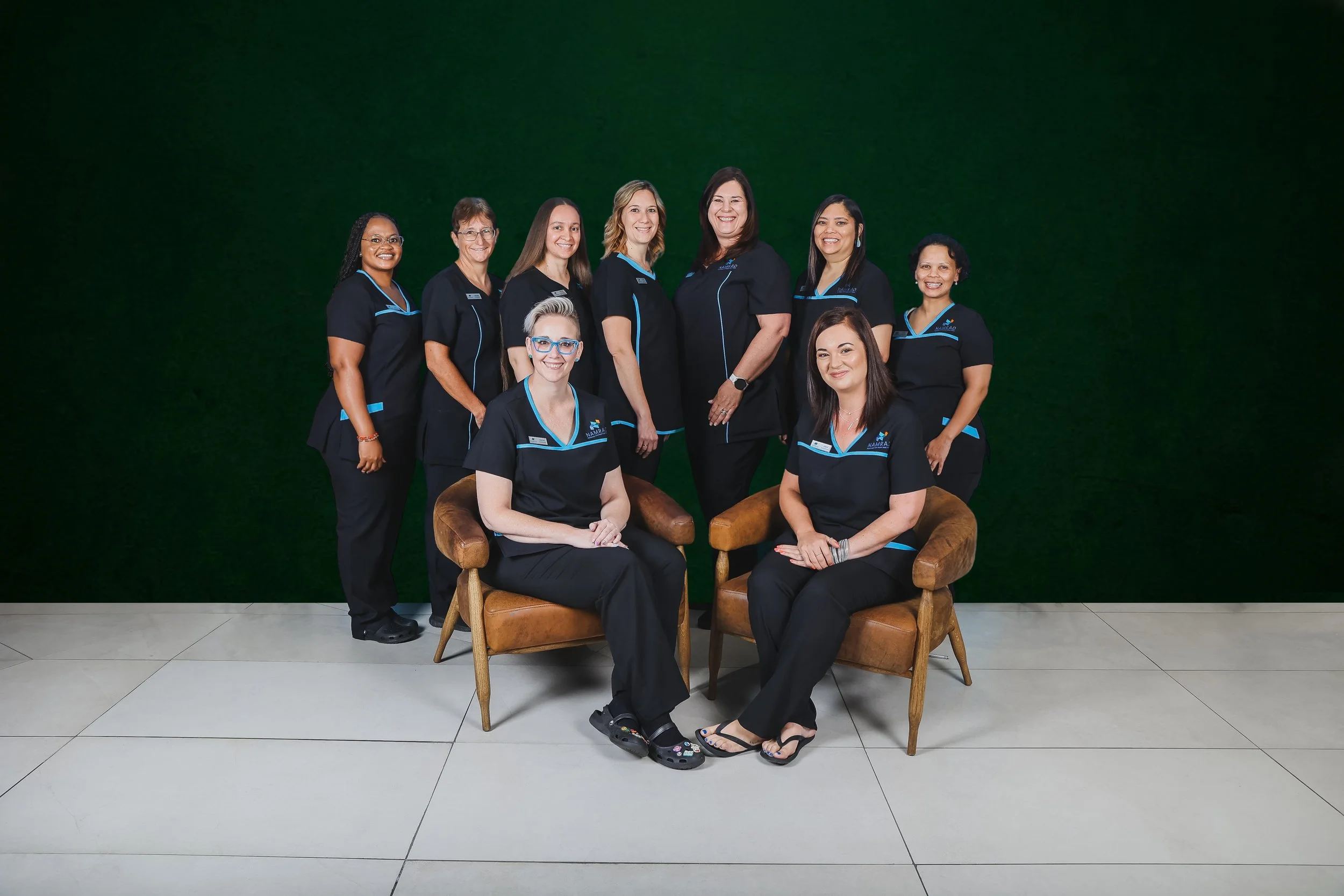 Nine ladies in srubs