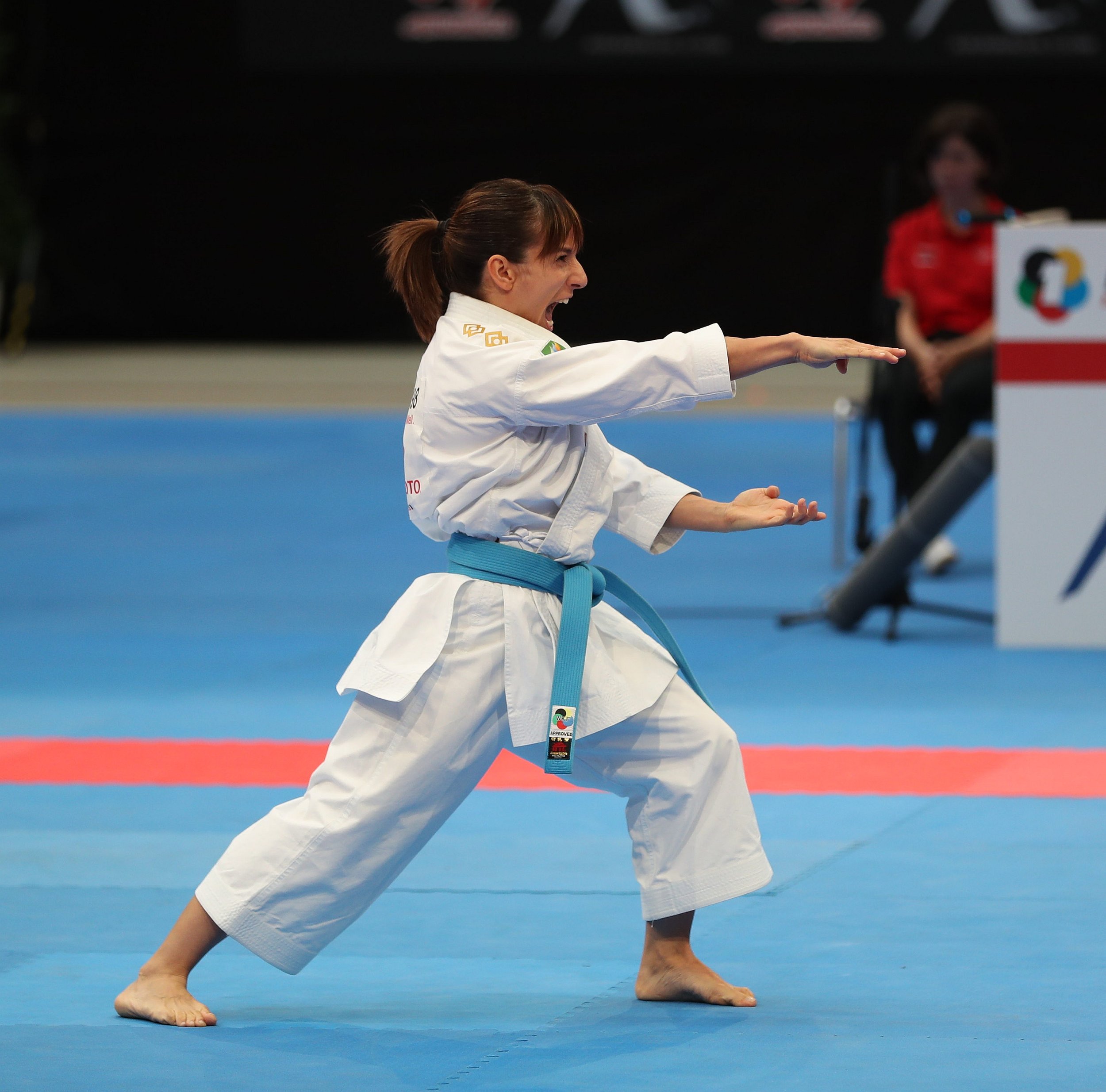 Sandra Sánchez compitiendo