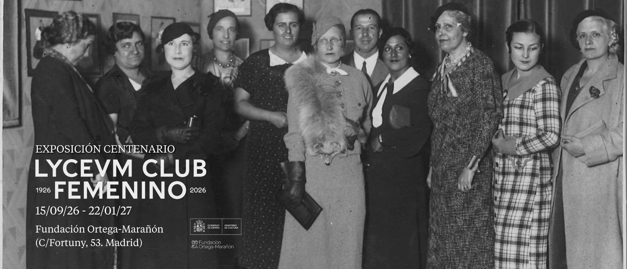 Cartel de la exposición "Lyceum Club Femenino, cien años después"