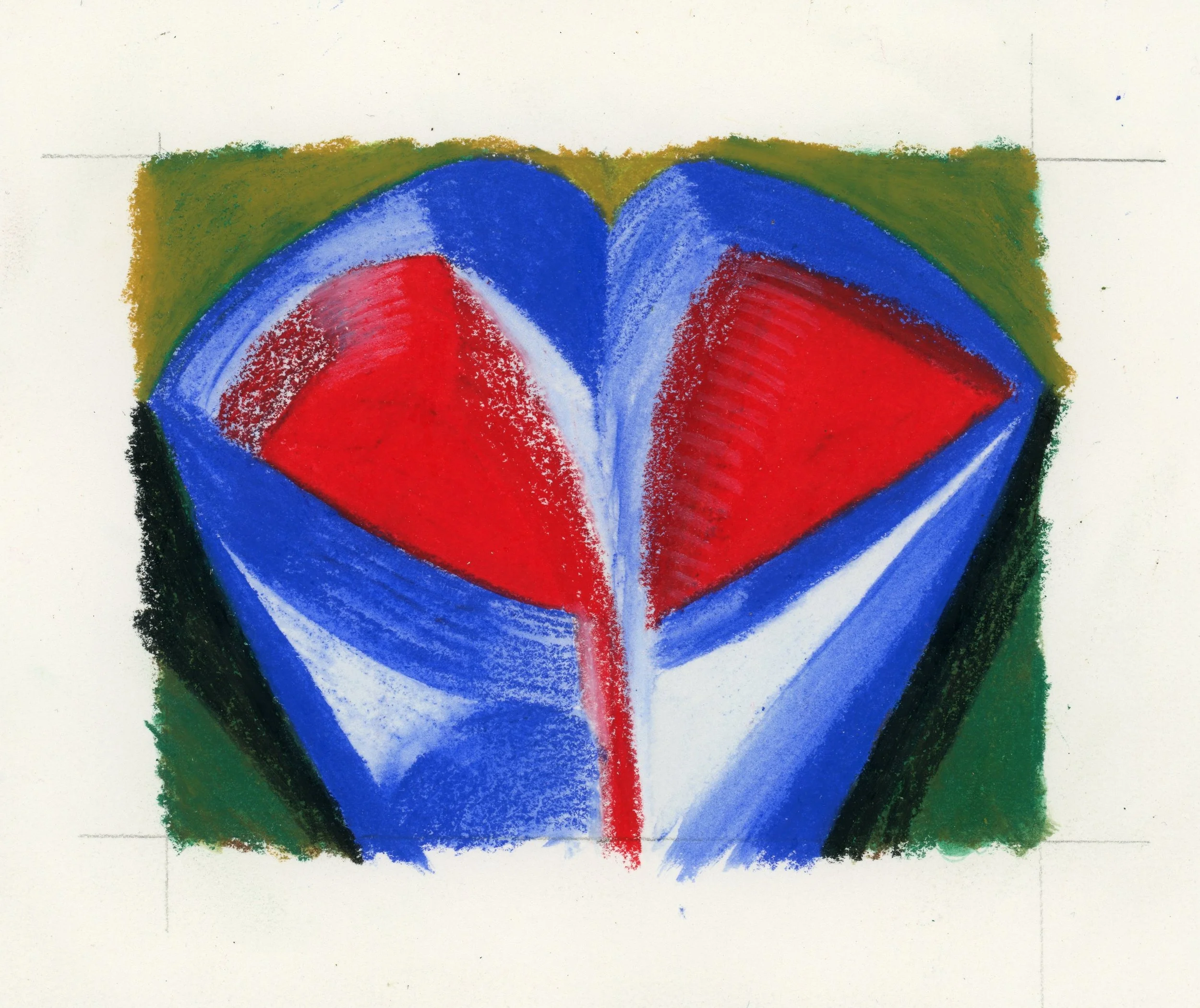 Untitled, 2026. Water soluble crayon - 3 1/4 x 4 1/4 in