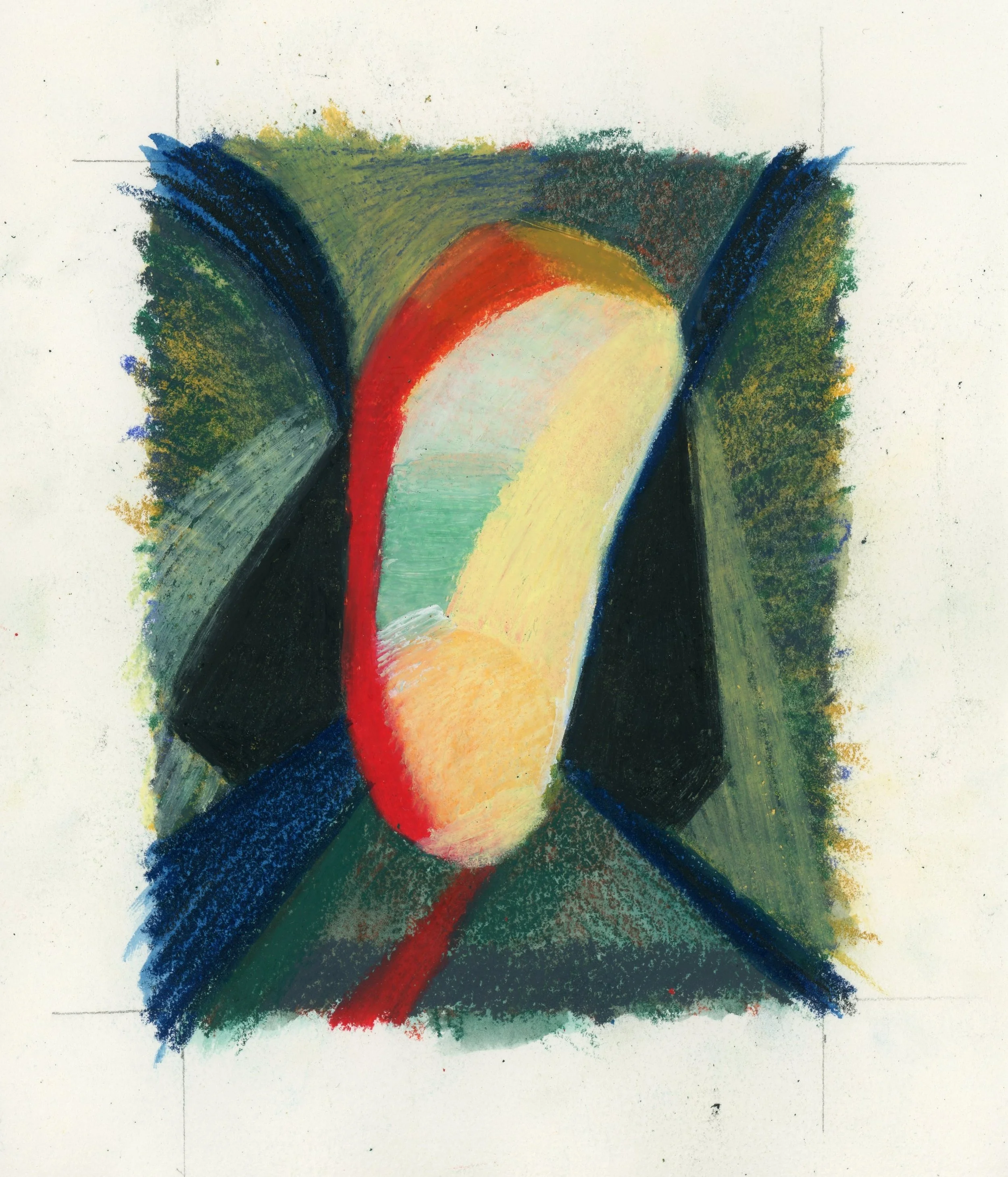 Untitled, 2026. Water soluble crayon - 4 1/4 x 3 1/4 in