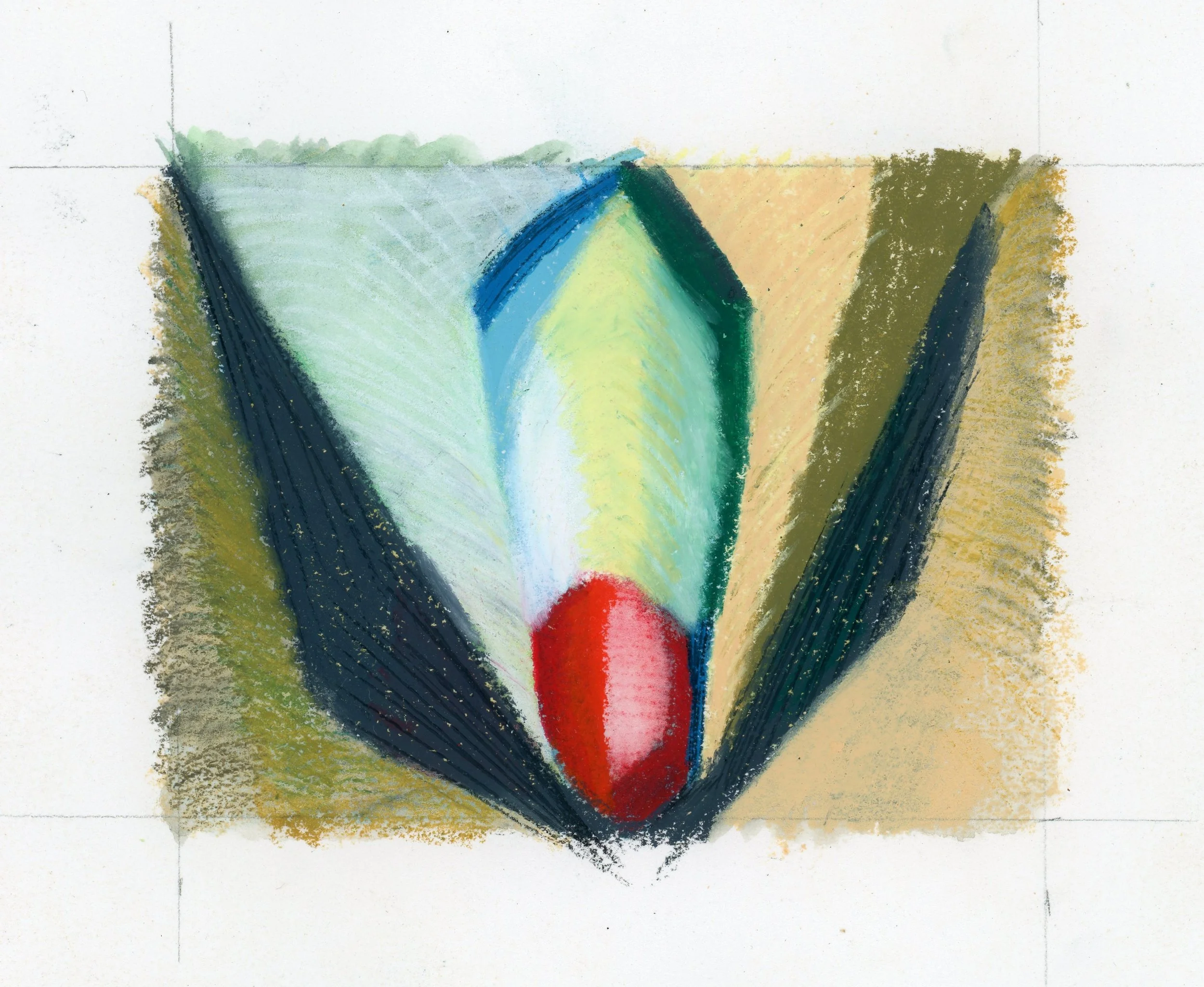 Untitled, 2026. Water soluble crayon - 3 1/4 x 4 1/4 in