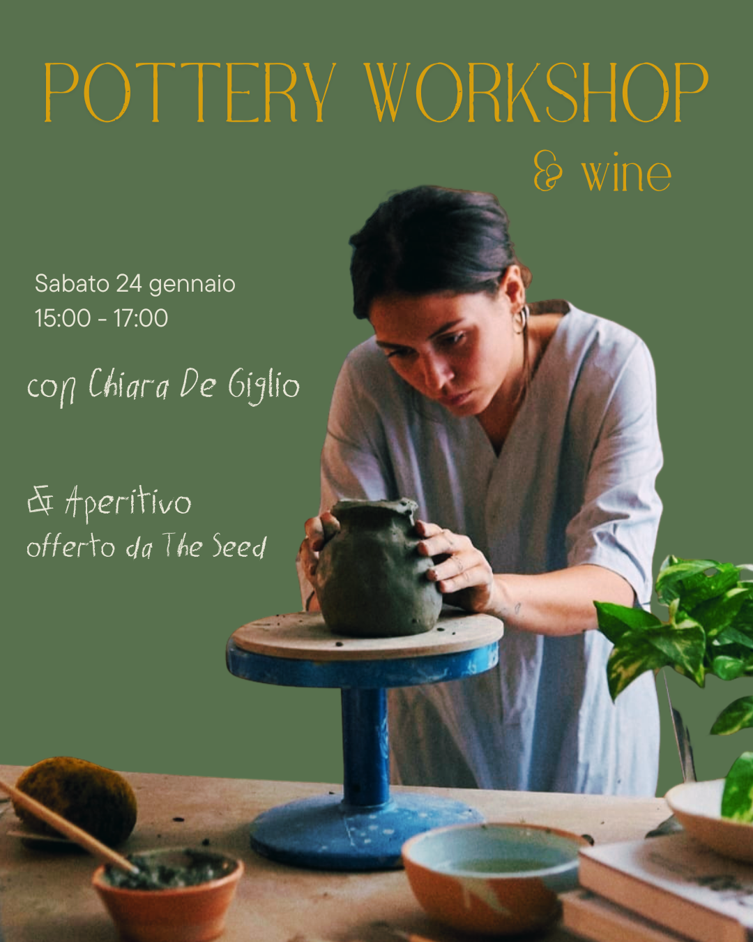 Pottery Workshop & Wine - 24/01