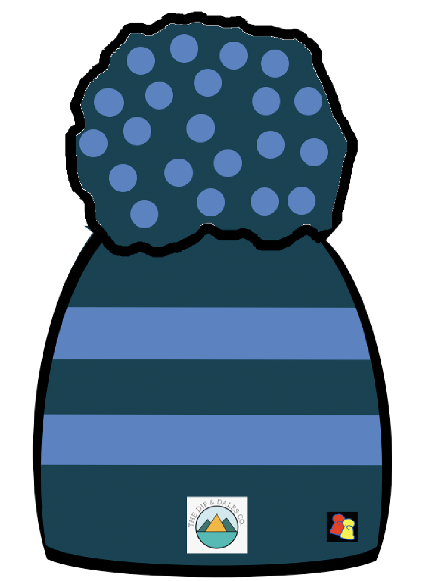 Big Blue Bobble Hat