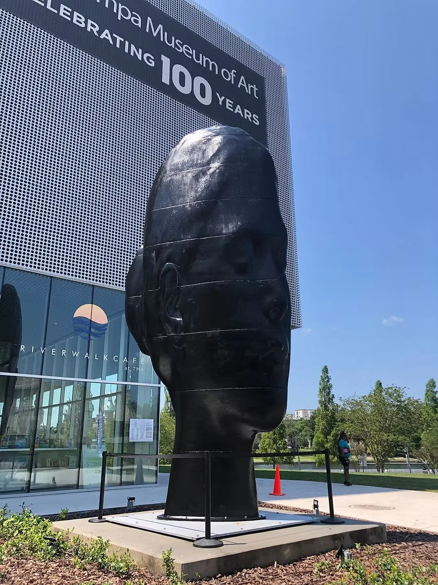 'Laura With Bun' sculpture by Jaume Plensa
