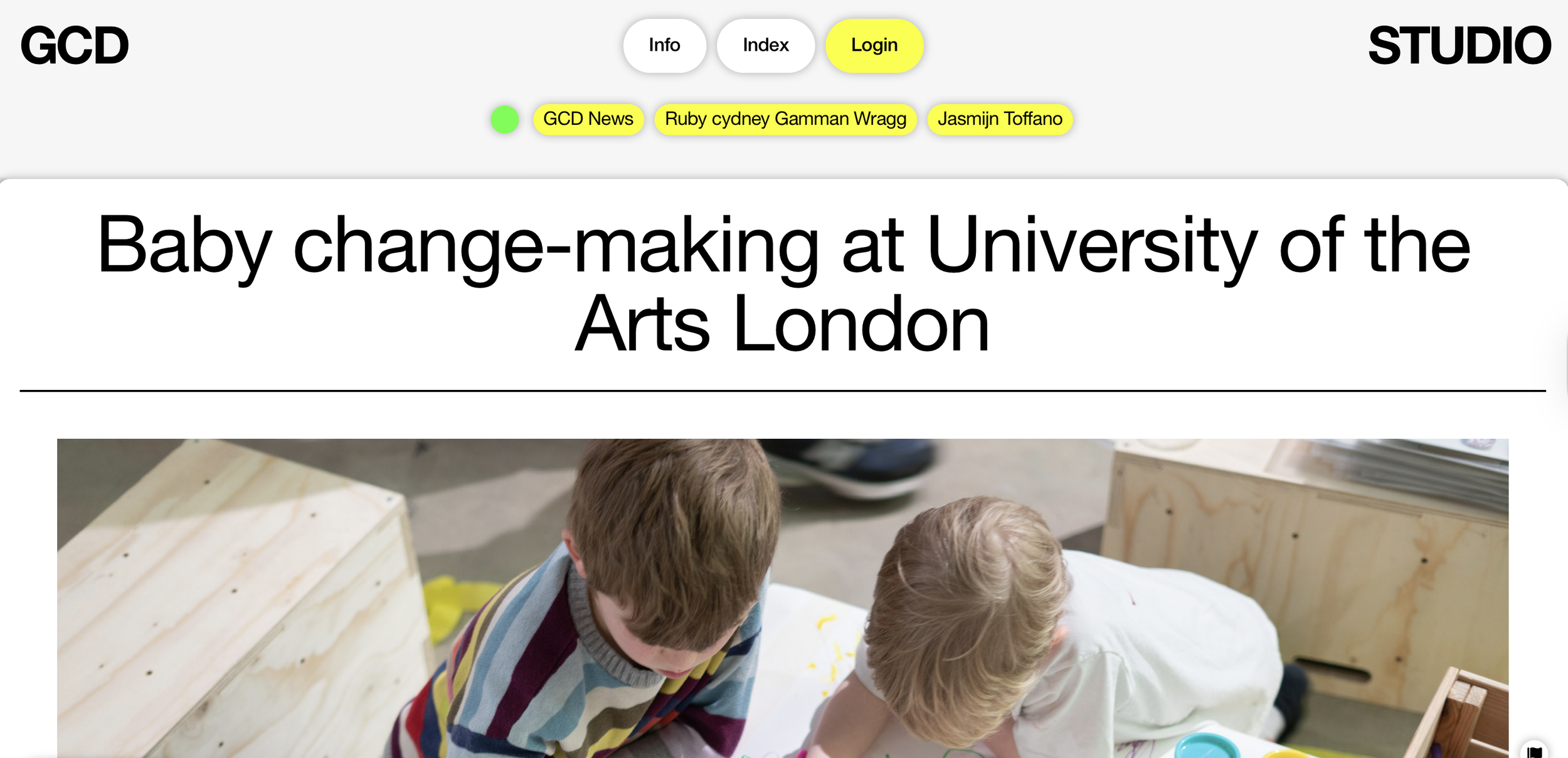 Baby change-making at University of the Arts London
