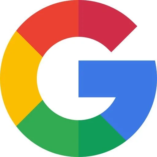 Google logo with a multicolored G in blue, red, yellow, and green.