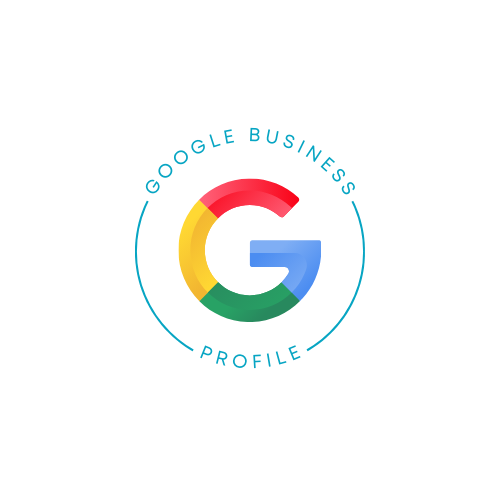 Google Business Profile logo with a stylized 'G' inside a circle, featuring red, yellow, green, and blue colors.