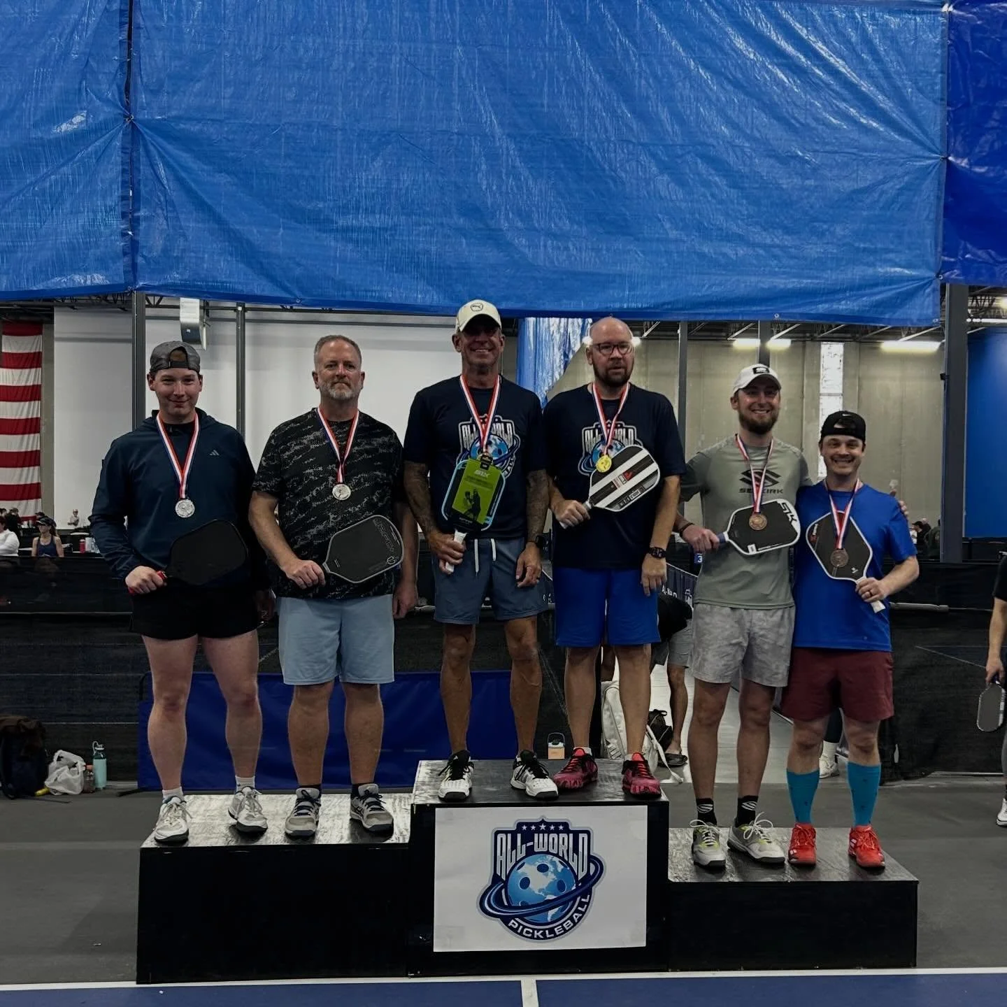 Congrats to our Men&rsquo;s 4.0-4.49 Bracket Bash medalists!
🥇Jake Mckown &amp; Mike Gaede
🥈Chris Magee &amp; Mick Pearson
🥉Clinton Edmisten &amp; Jeno Cederna