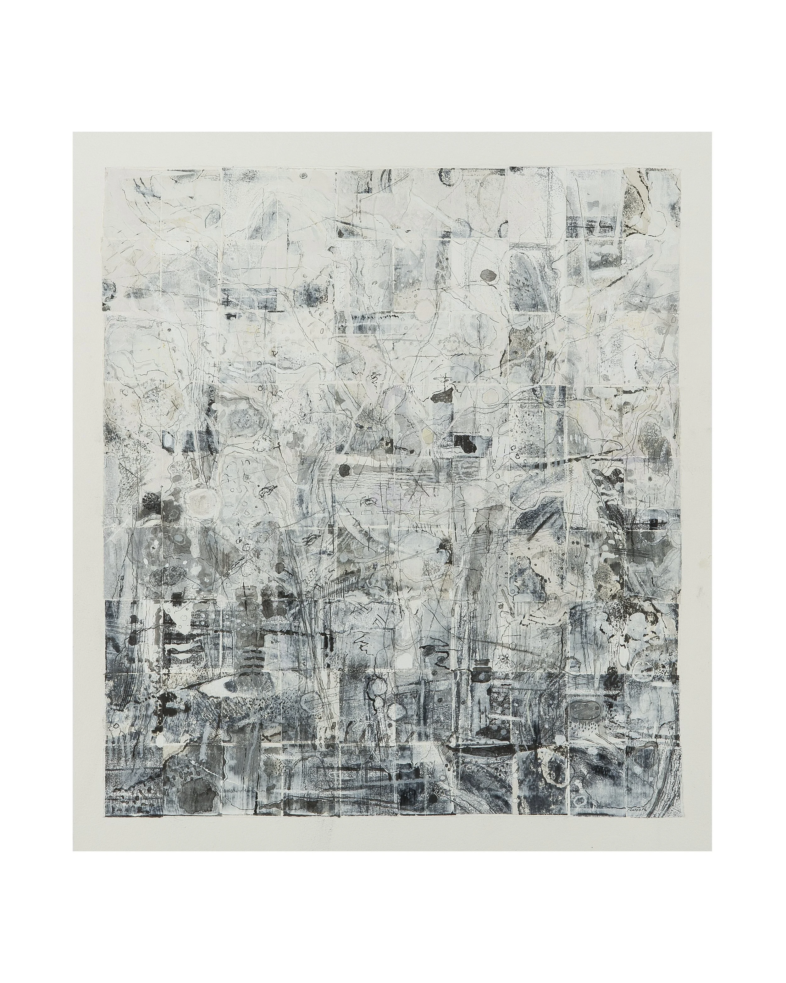 Landranger 1 Mixed Media .72 by 72 cm framed