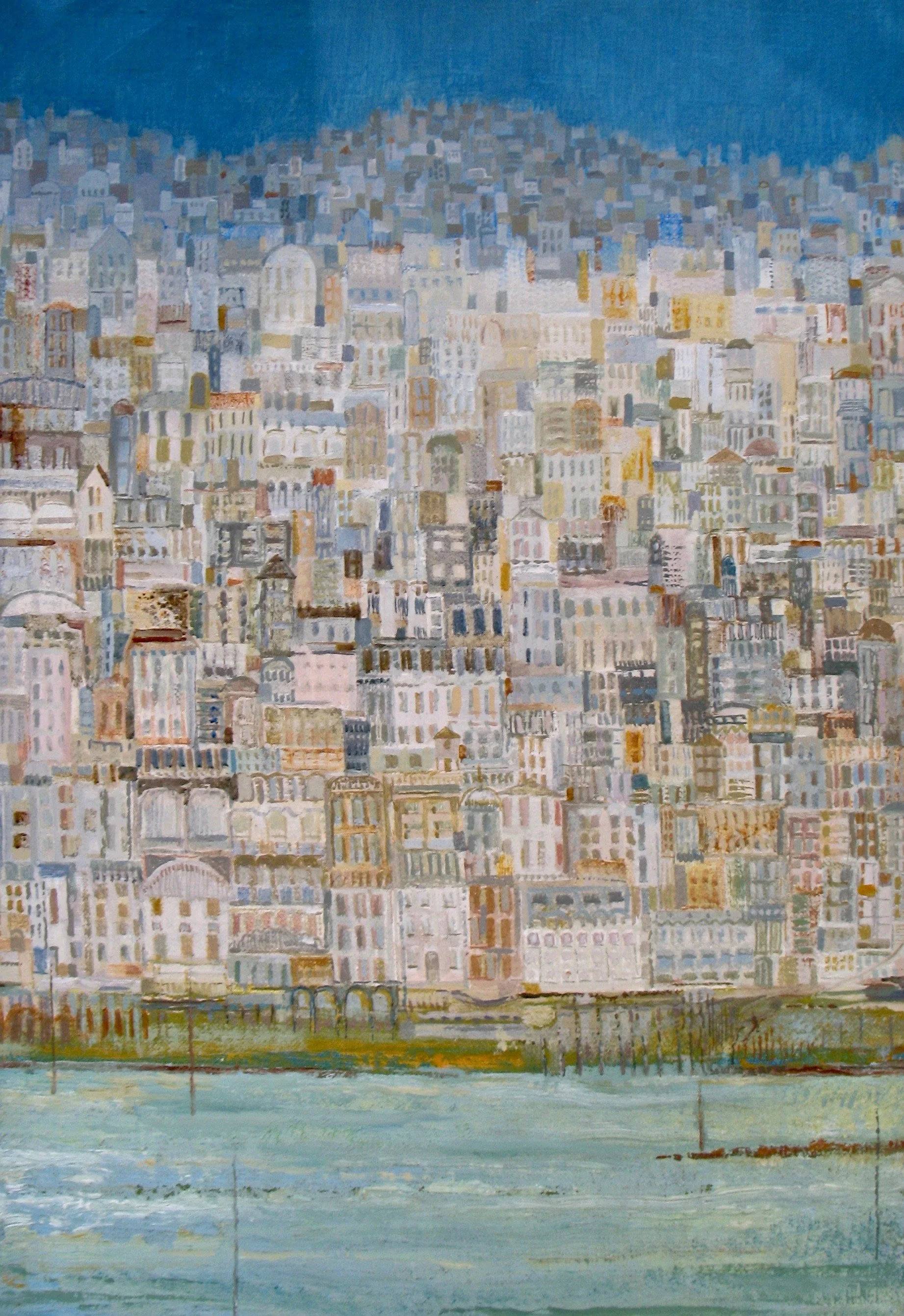 Adriatic Oil on Board 27cm h by 23 cm w SOLD 