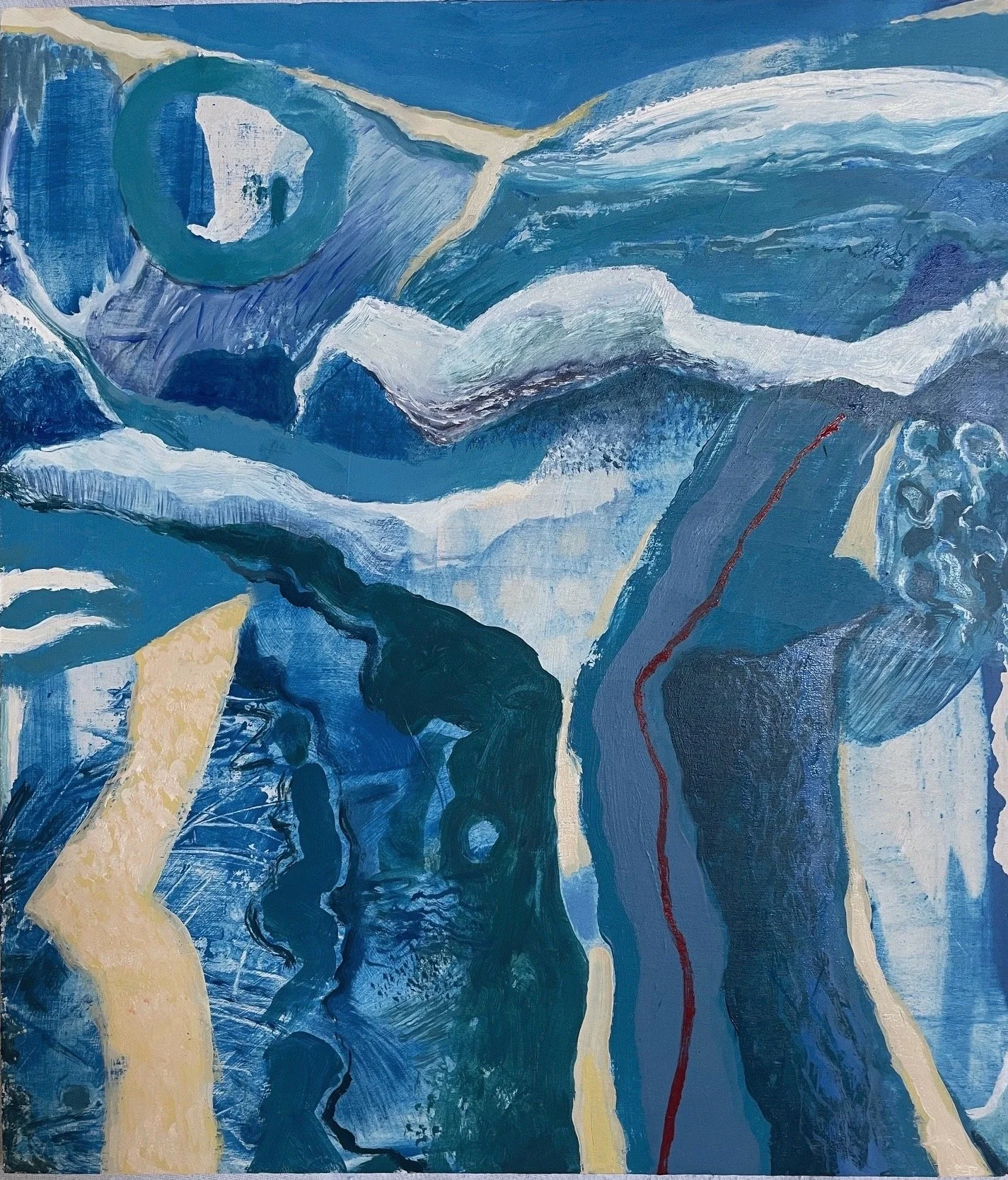 Post Glacial Oil on board 40 cm h by 35 cm w