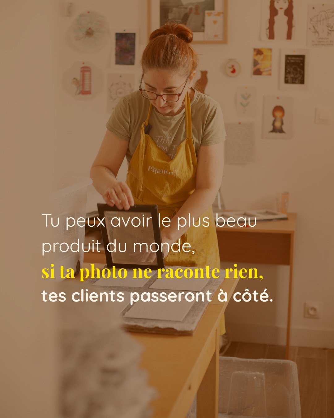 Je vois trop souvent des Artisanes se perdre :

- avec de multiples fonds photos
- des petits objets de d&eacute;co
- en cherchant &agrave; r&eacute;aliser la compo parfaite des photos Pinterest
parce que vous voulez que votre image paraisse professi