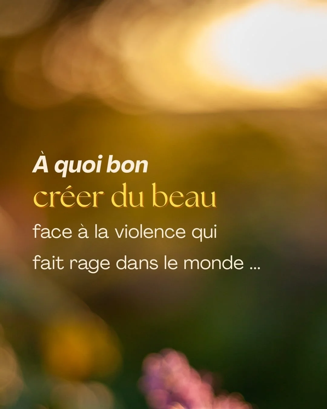 Est ce vraiment n&eacute;cessaire ?

Oui et plus que tout !
Et je te dis &ccedil;a avec un foi in&eacute;branlable qui habite mon coeur, mon &acirc;me et mes tripes.

Alors oui on t&rsquo;a appris &agrave; croire que la beaut&eacute; est chose superf