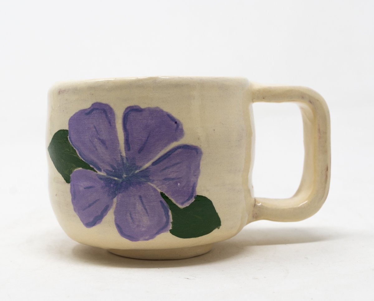 Purple Flower Mug, Terracotta, 2024