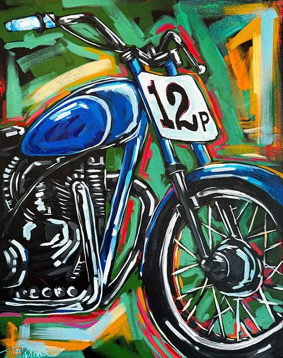 KICKSTART #2, 22x28, acrylic on wood panel