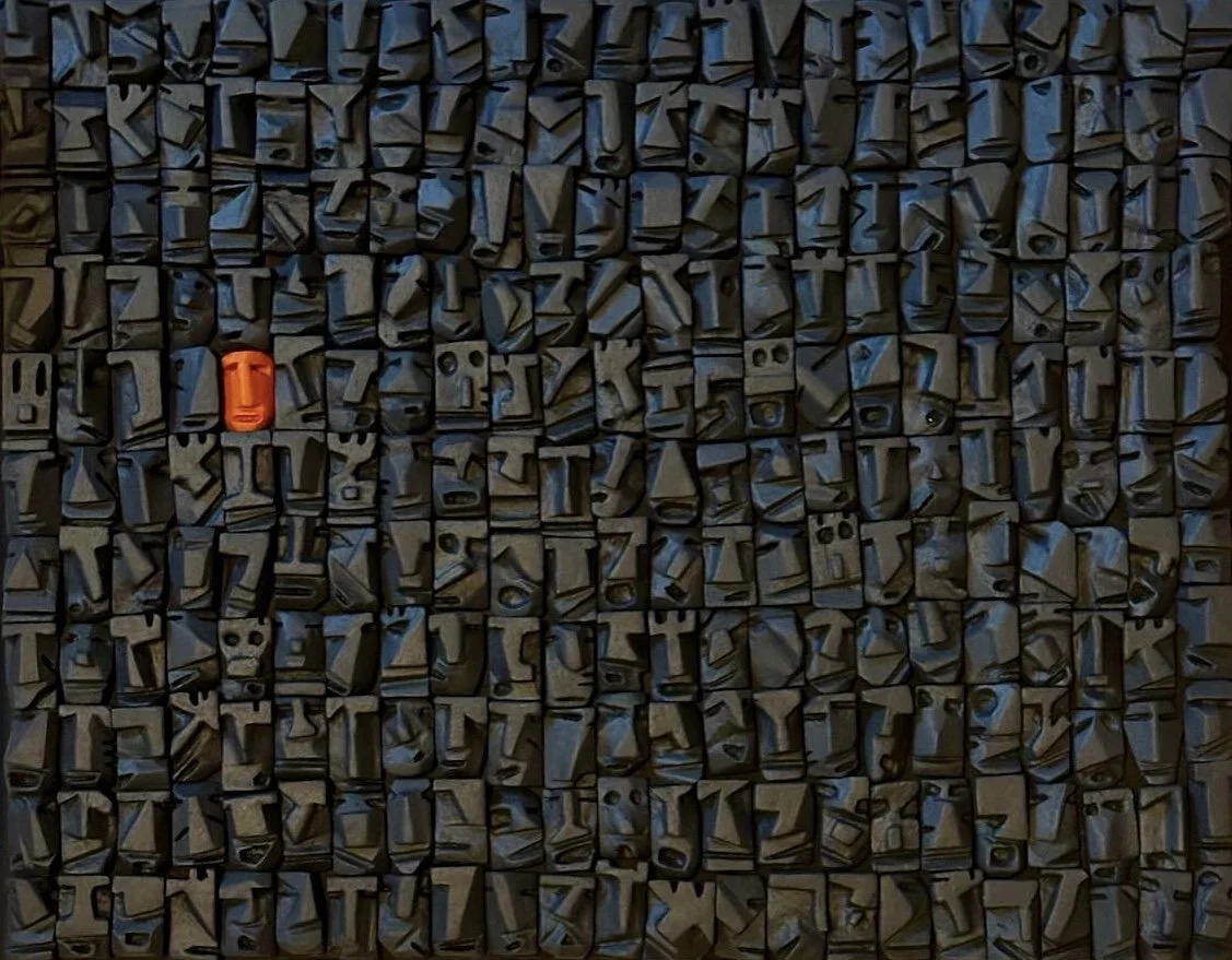 WHY No. 1, 25.5 x 31.5 inch, mixed media