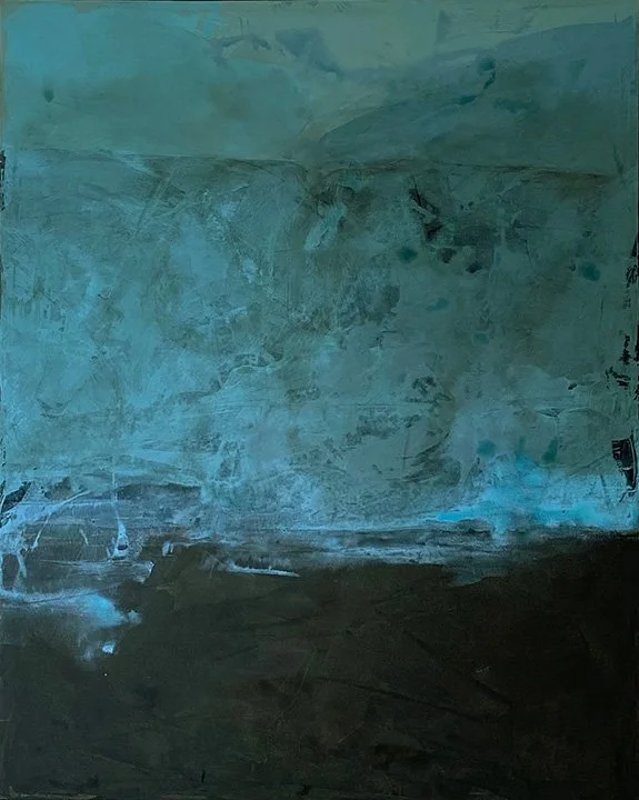 SLIPPING UNDER, 60 x 48, mixed media on canvas