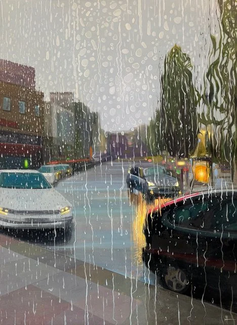 GREY DAY IN GALWAY, 40 x 30, acrylic on linen