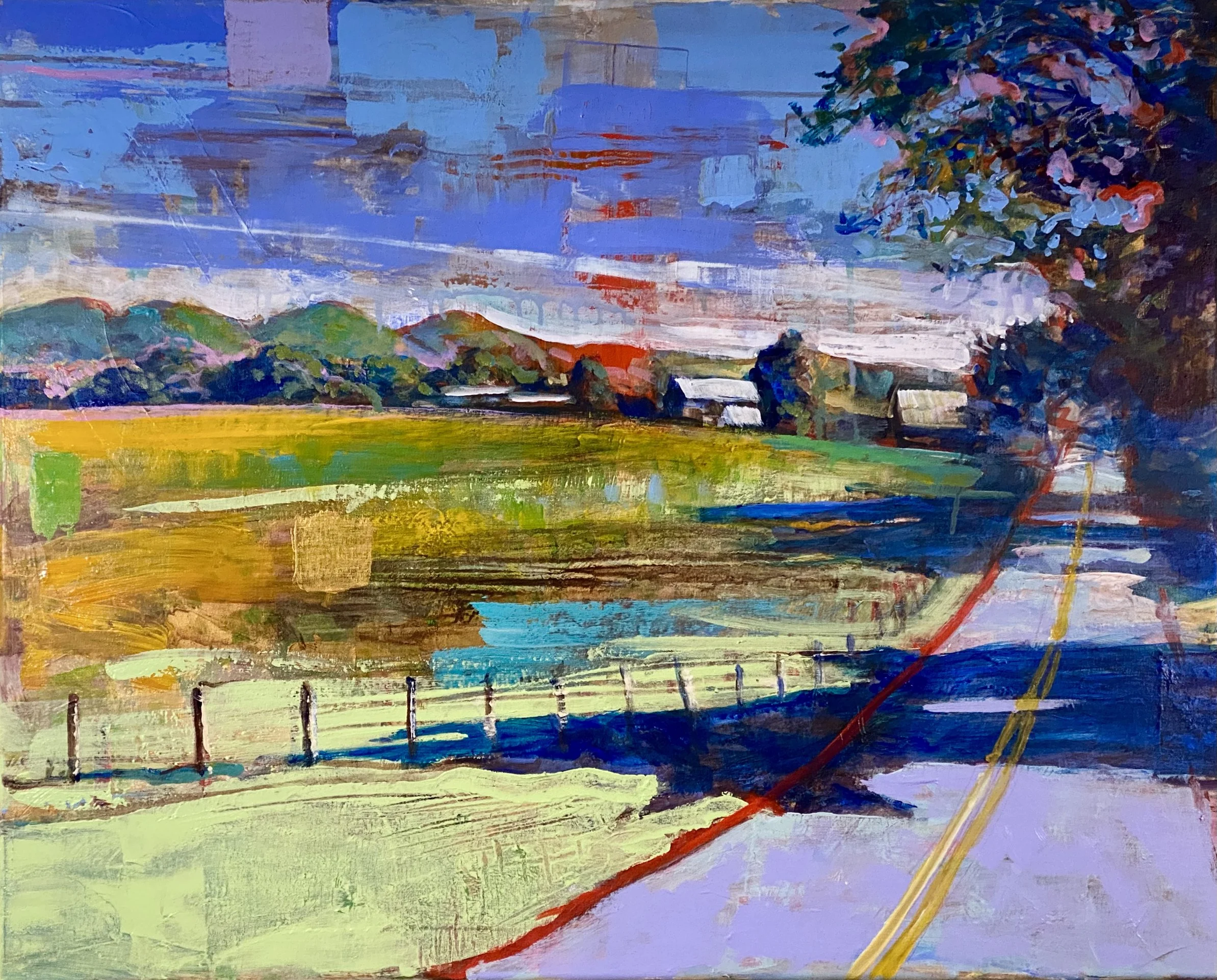 YOU REMIND ME OF A SUMMER'S DAY, 30 x 30, acrylic on linen