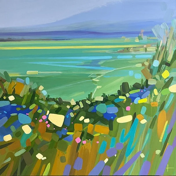WORLD IN MOTION, 30 x 30, acrylic on linen