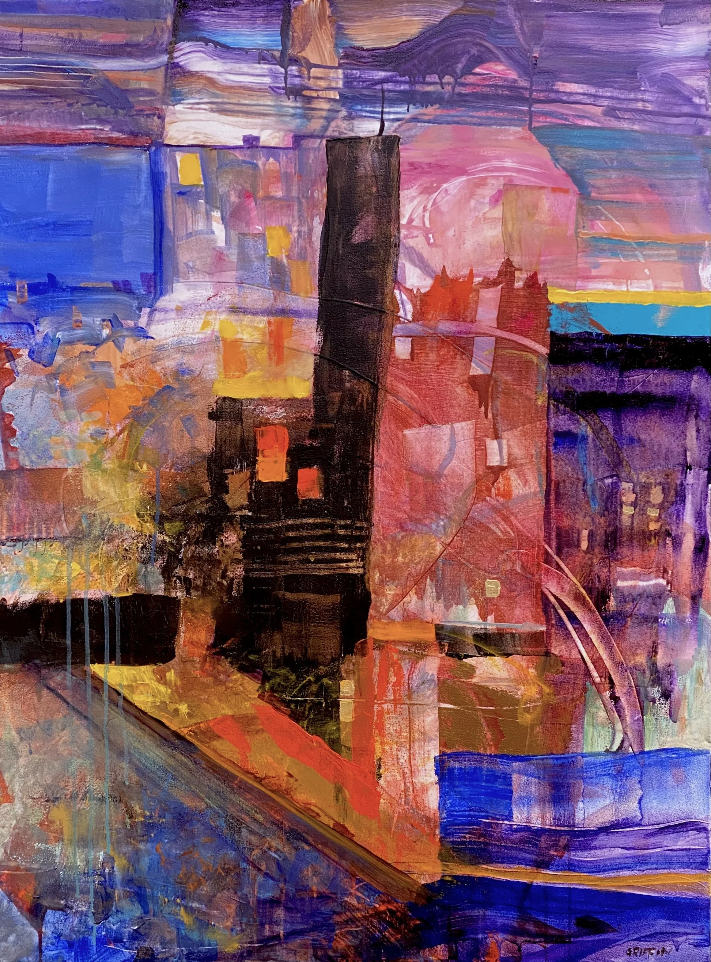 NIGTH CITY, 40 x 30, acrylic on canvas