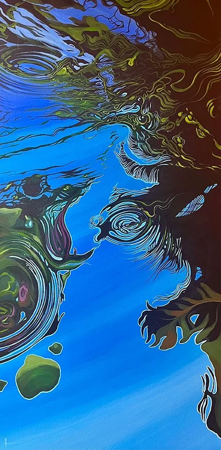 INTERLUDE, 40 x 20, acrylic on linen