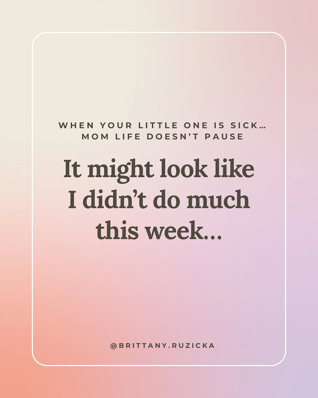 Sometimes as mothers, we downplay all that we do&mdash;I know I definitely do. 

We tell ourselves it&rsquo;s &ldquo;not much,&rdquo; or convince ourselves it doesn&rsquo;t really matter.

But the truth is&mdash;motherhood is made up of a thousand un