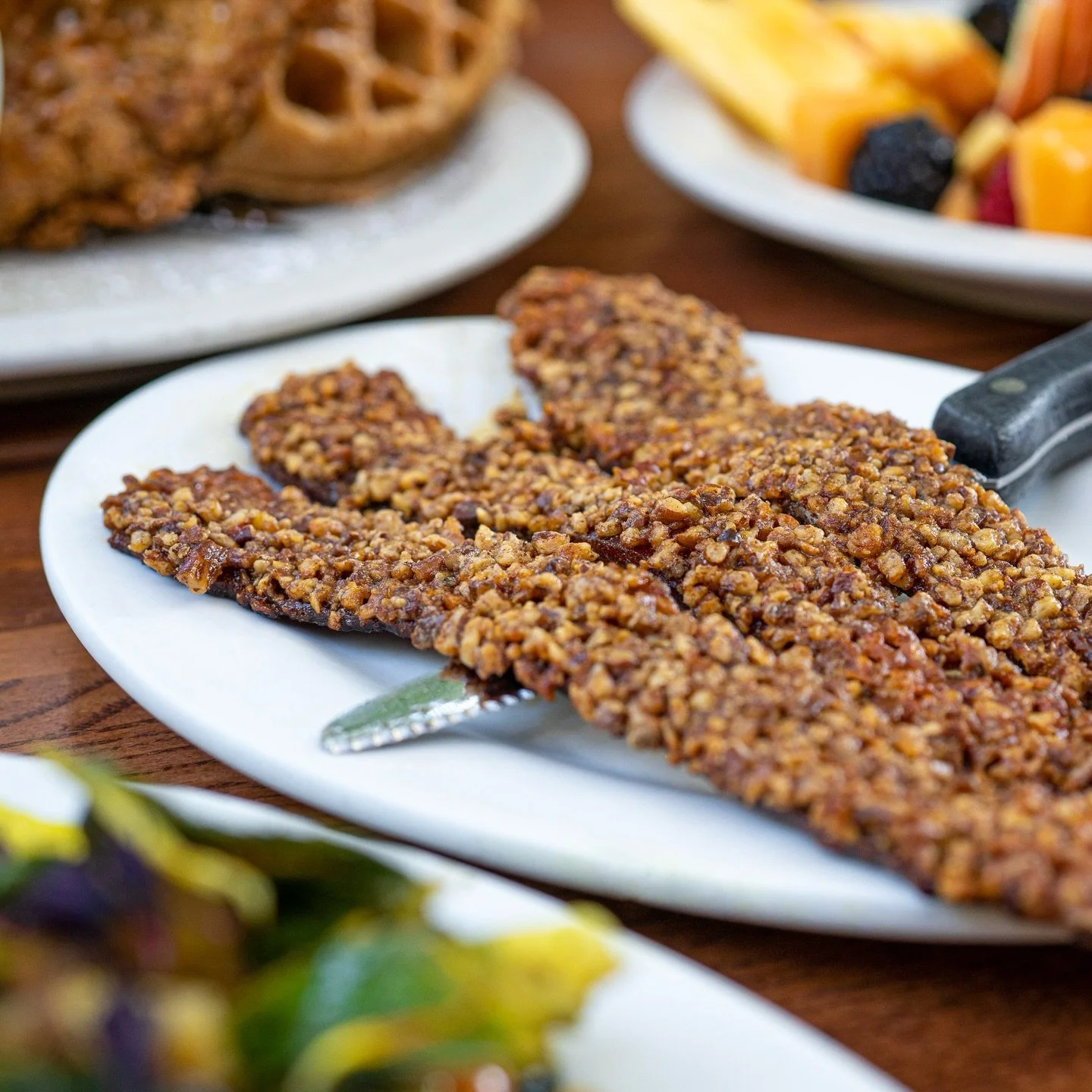 Two words: praline bacon. 🥓 Your sign to join us for brunch today!⁠
⁠
#screendoorpdx #pdxfood #portlandfood #travelportland #exploreportland