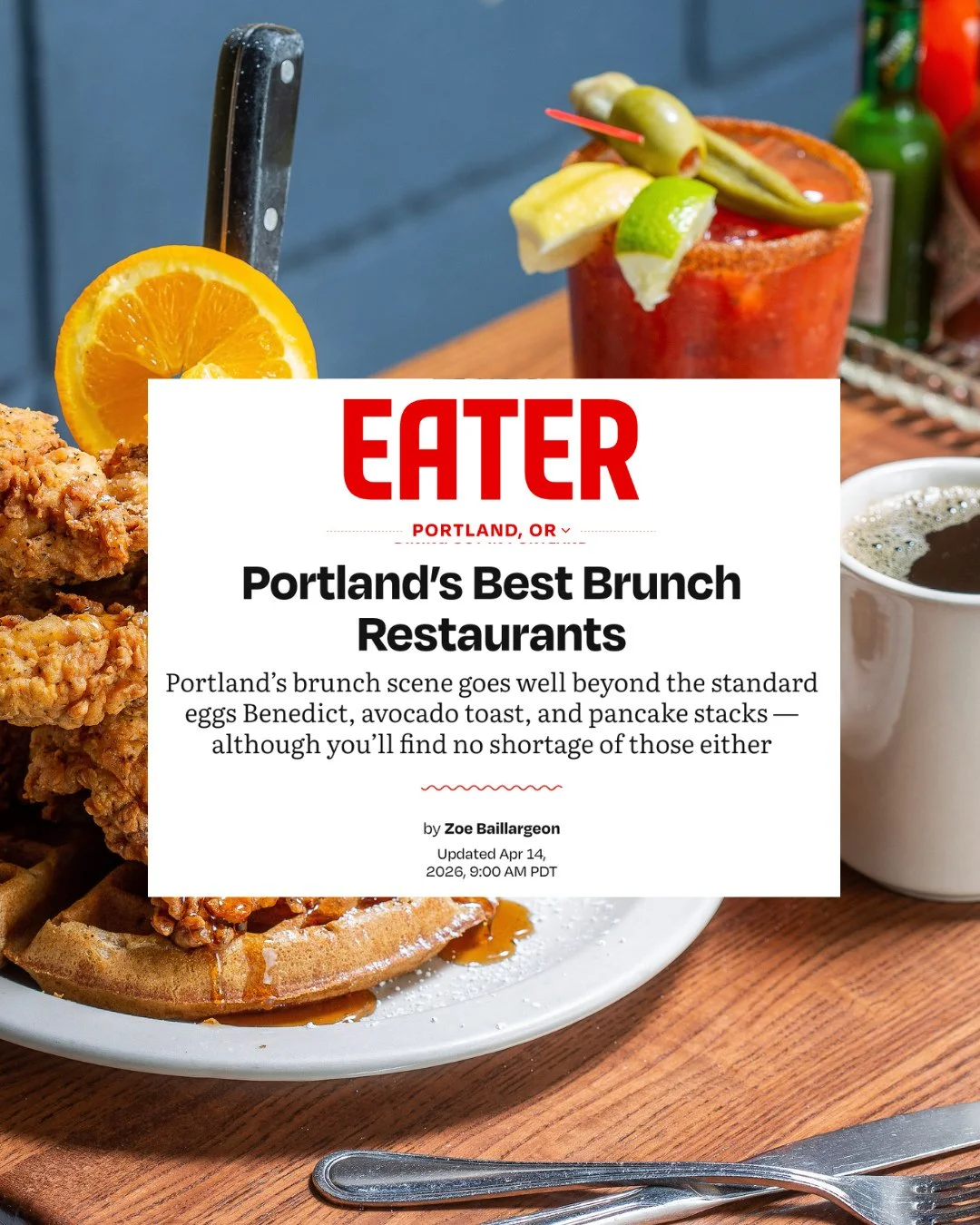 We believe your day should start deliciously whenever possible 🤤 Grateful to @eaterpdx for including us on their list of Portland&rsquo;s best brunch spots, it&rsquo;s an honor!⁠
⁠
Come brunch with us this weekend (and every day!). We&rsquo;re in ac
