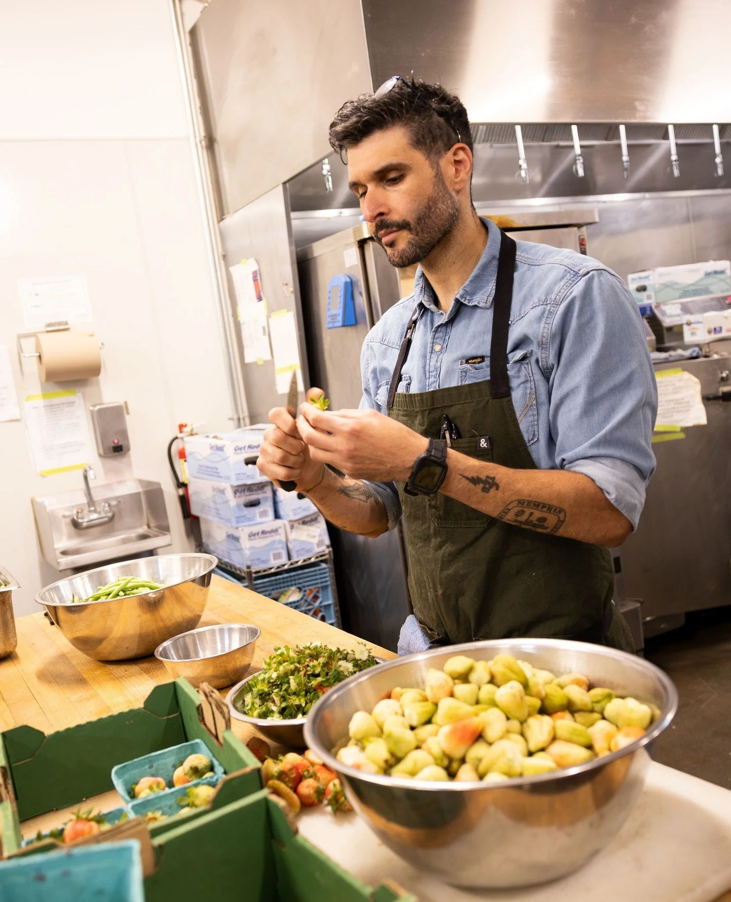 There's a lot that happens before a meal reaches the table. It all starts with prep, from fresh favas to beans simmering, and praline bacon getting that signature crunch. It's the steady rhythm of our kitchen and the people who show up every day to m