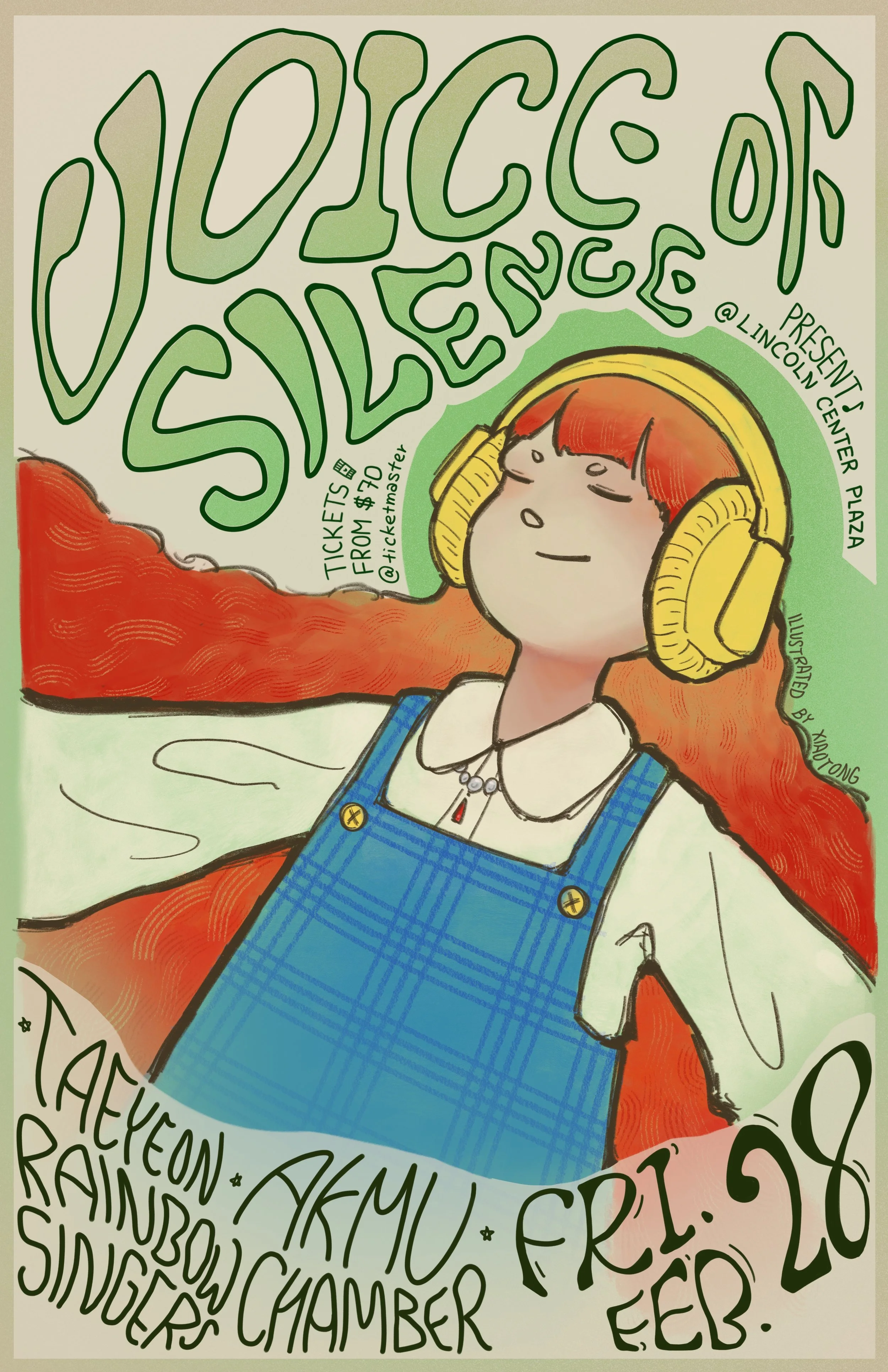 Mock-up of a Music Fest Poster with various artists.