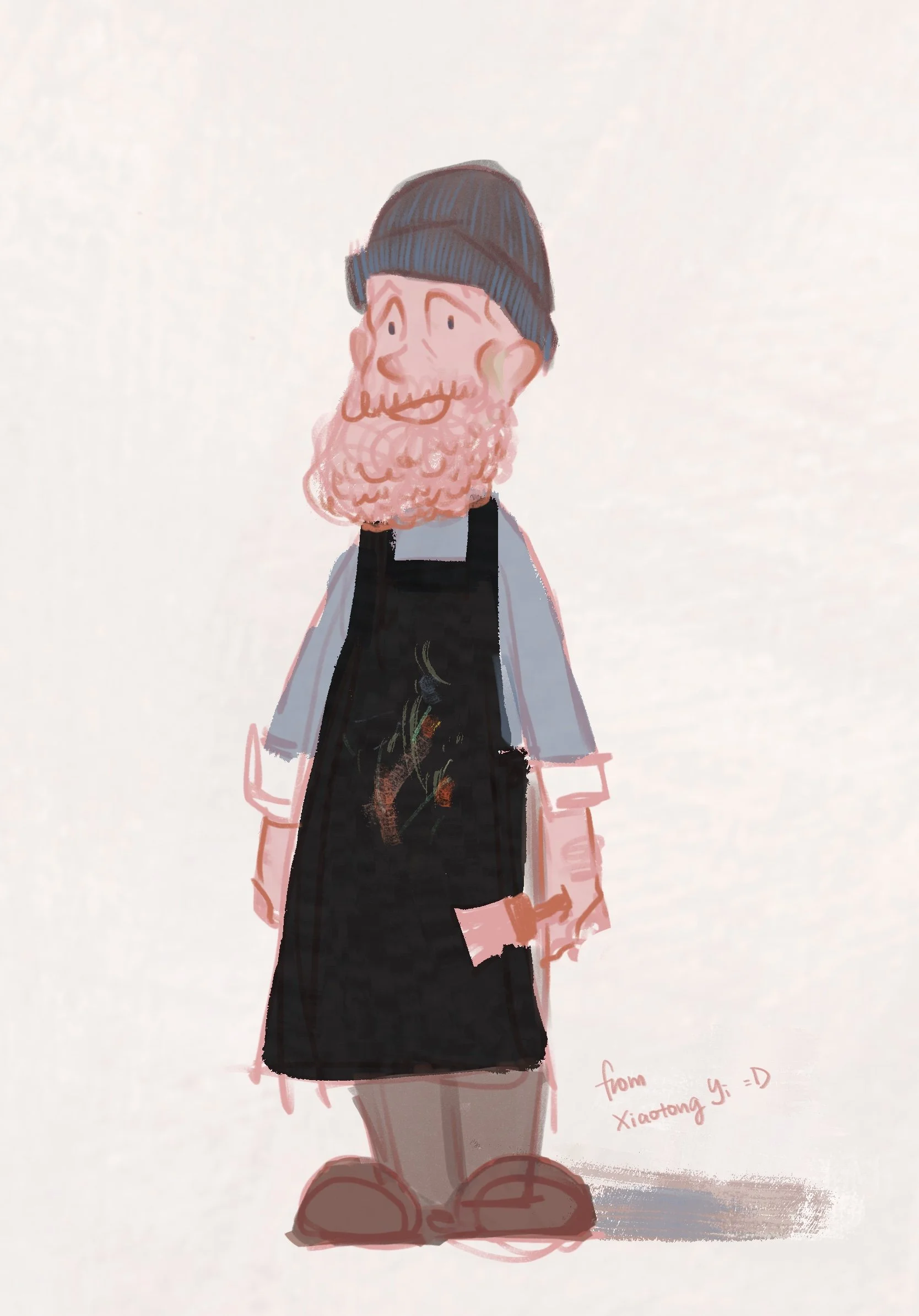 Stylzied Painter Character.