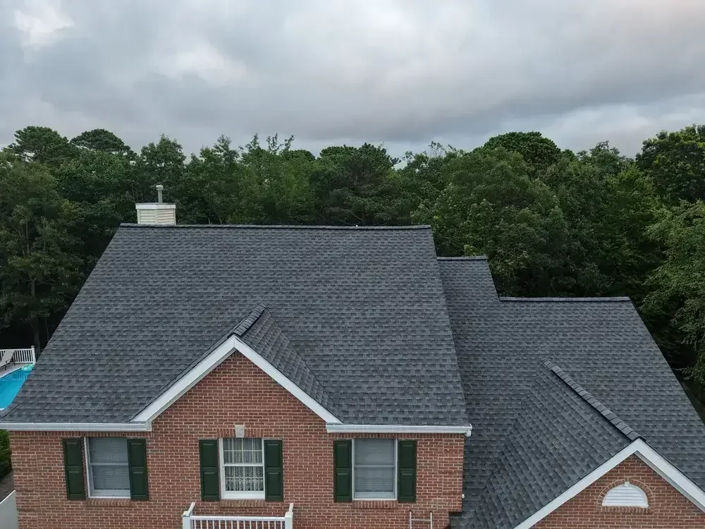 Completed roof installation by GRM Roofing on a residential property in Ocean County, NJ