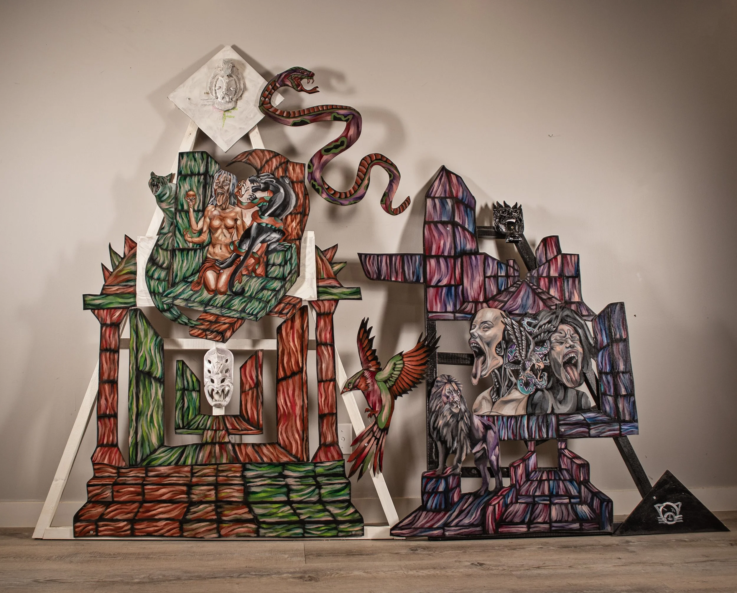 The Crisis, 2025
5 ft x7 ft
Oil on cut MDF panels