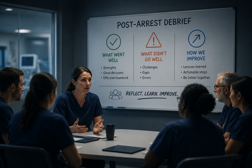 Clinical team debriefing after a resuscitation