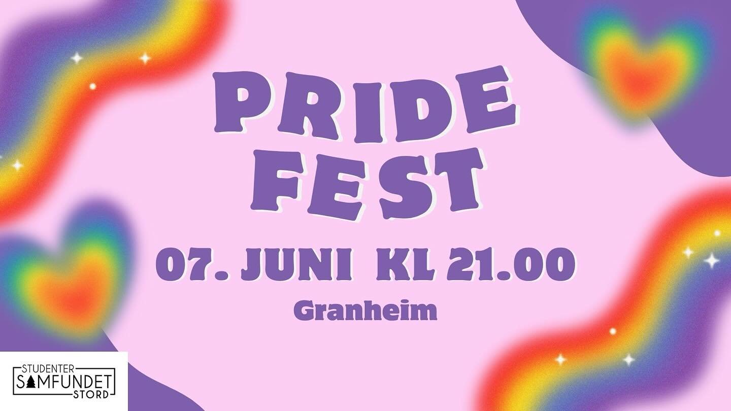 07. Juni er det pride fest p&aring; Granheim🏳️&zwj;🌈
Ta med deg ein venn for &aring; feire kj&aelig;rligheten med oss🩷✨