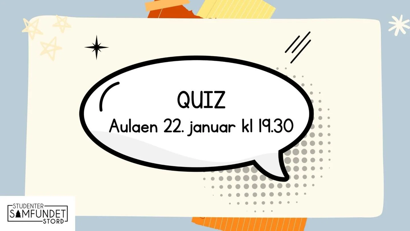 Oioioi!! &Aring;rets f&oslash;rste quiz🤩
22. januar i Aulaen🤝🏼 snakkes der!