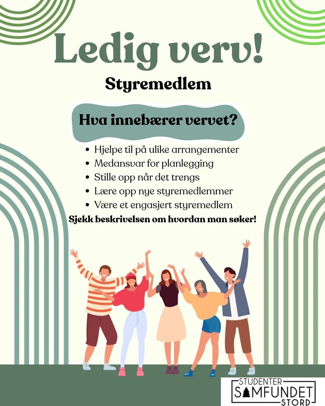 Er dette noe som kunne passet deg? Send inn kandidatur p&aring; lenken under🫶🏻

https://docs.google.com/forms/d/e/1FAIpQLSfAA52e3okroTnDmpwS3XAGsFVSKUCs6OSBE8ppYupR5bkGWg/viewform