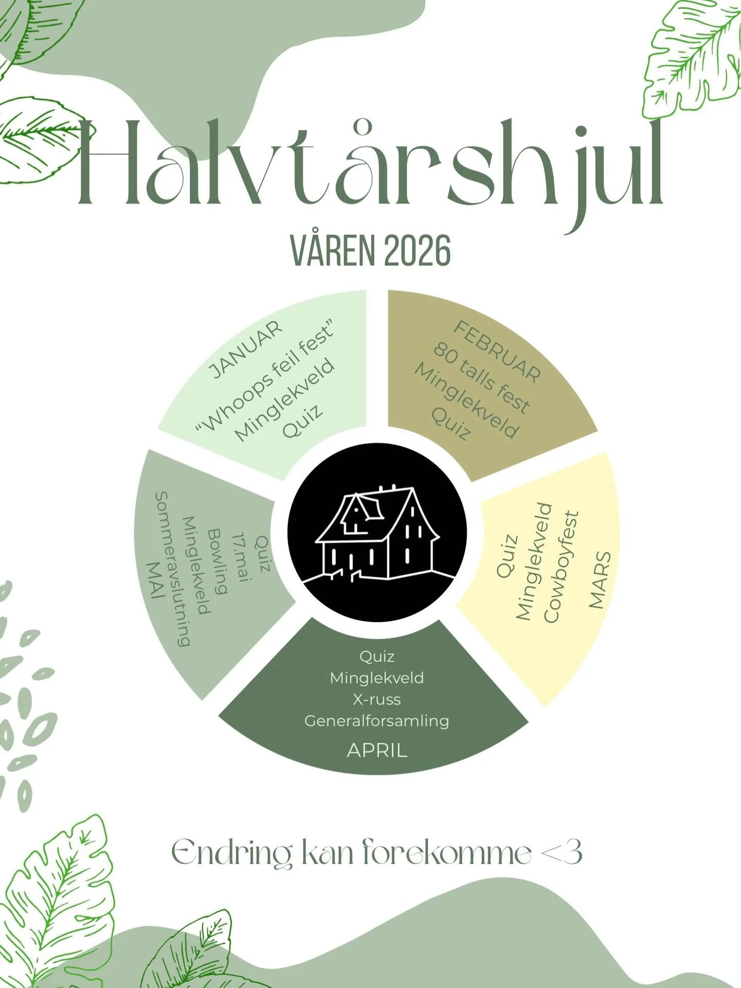 Halvt&aring;rshjulet er klart! H&aring;per dere gleder dere like mye til v&aring;ren som oss 💚💚