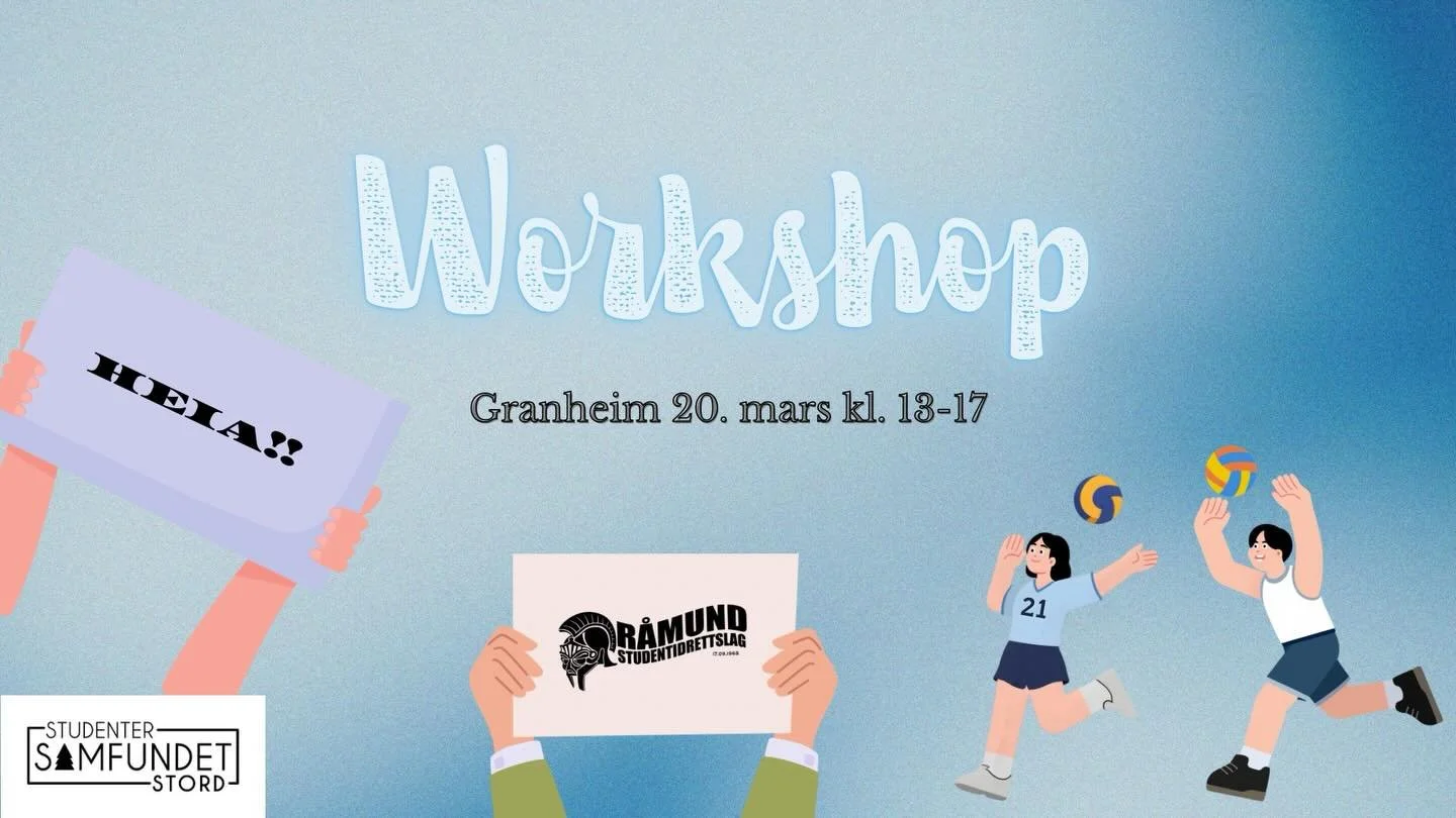 Bli med p&aring; workshop p&aring; fredag for &aring; lage heia-plakater til Hobbyvolley p&aring; l&oslash;rdag🫶🏻