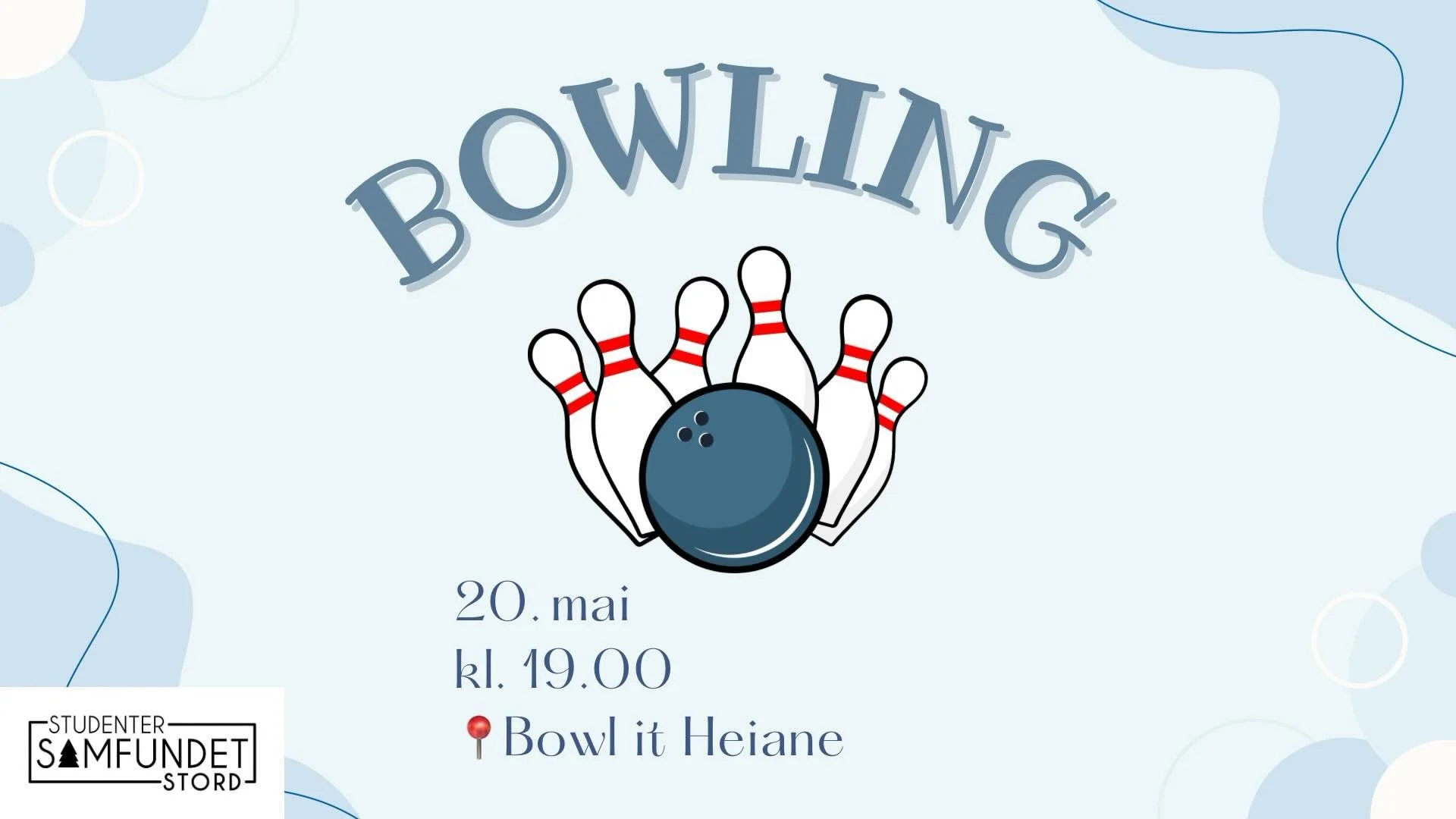 Det blir bowling 20 mai!!🥳
Sjekk ut arrangement p&aring; facebook for p&aring;melding 🩷