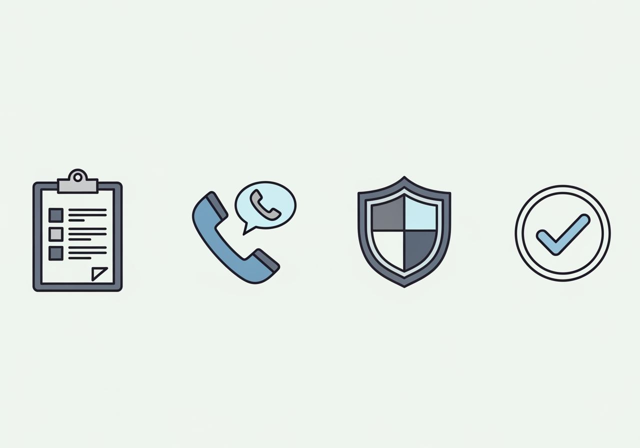 Simple illustration of the steps to get final expense insurance coverage