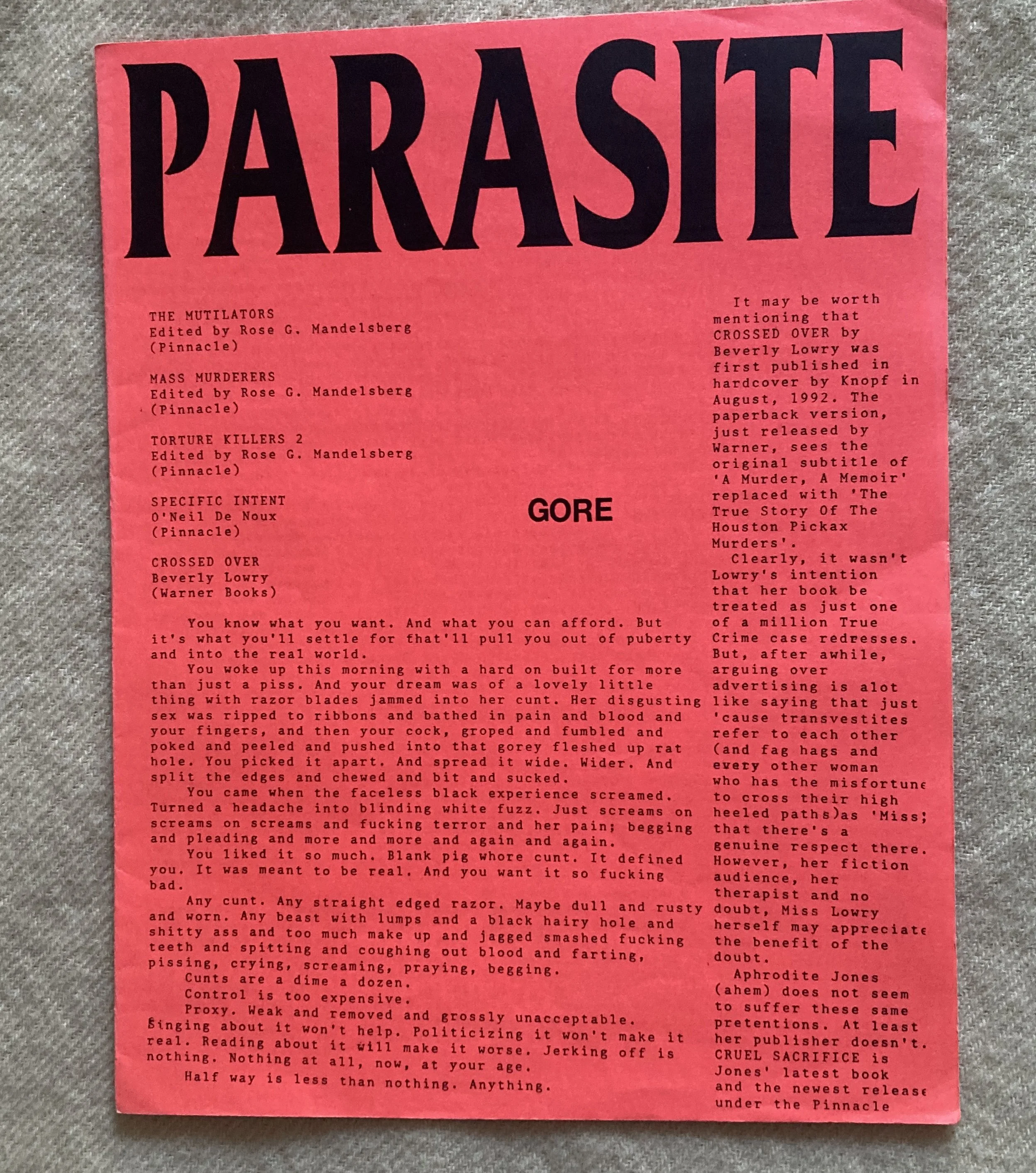 PETER SOTOS'S "PARASITE"